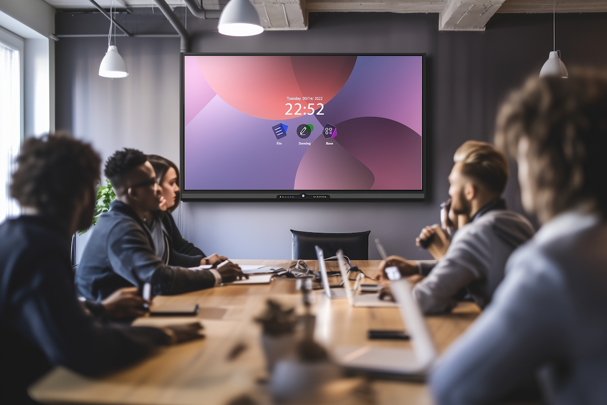 polyboard horizon Elite | 86 Zoll | Interaktives Whiteboard mit UHD Display, Multi-Touch & Google EDLA-Zertifizierung, inkl. VESA Wandhalterung