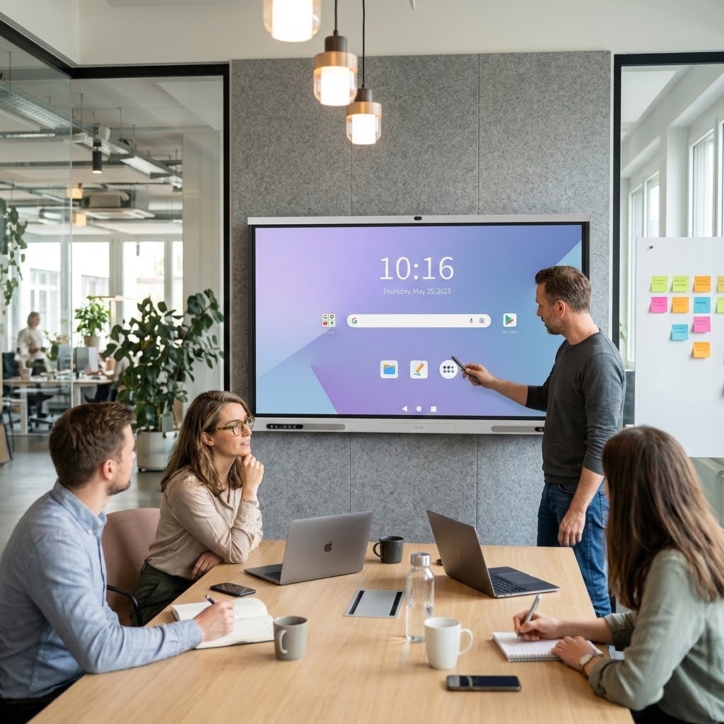 polyboard fusion Core | 65 Zoll | Interaktives Whiteboard mit UHD Display & Kamera, Multi-Touch & Google EDLA-Zertifizierung, inkl. VESA Wandhalterung