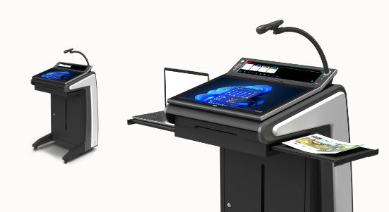 polyboard ISP Neo-Simpo | Das Interaktive Command Center | 23,8" UHD Main- & 19,1" Sub-Monitor | EMR & PCAP Dual-Touch | Die High-End Erweiterung für polyboard Smartboards.