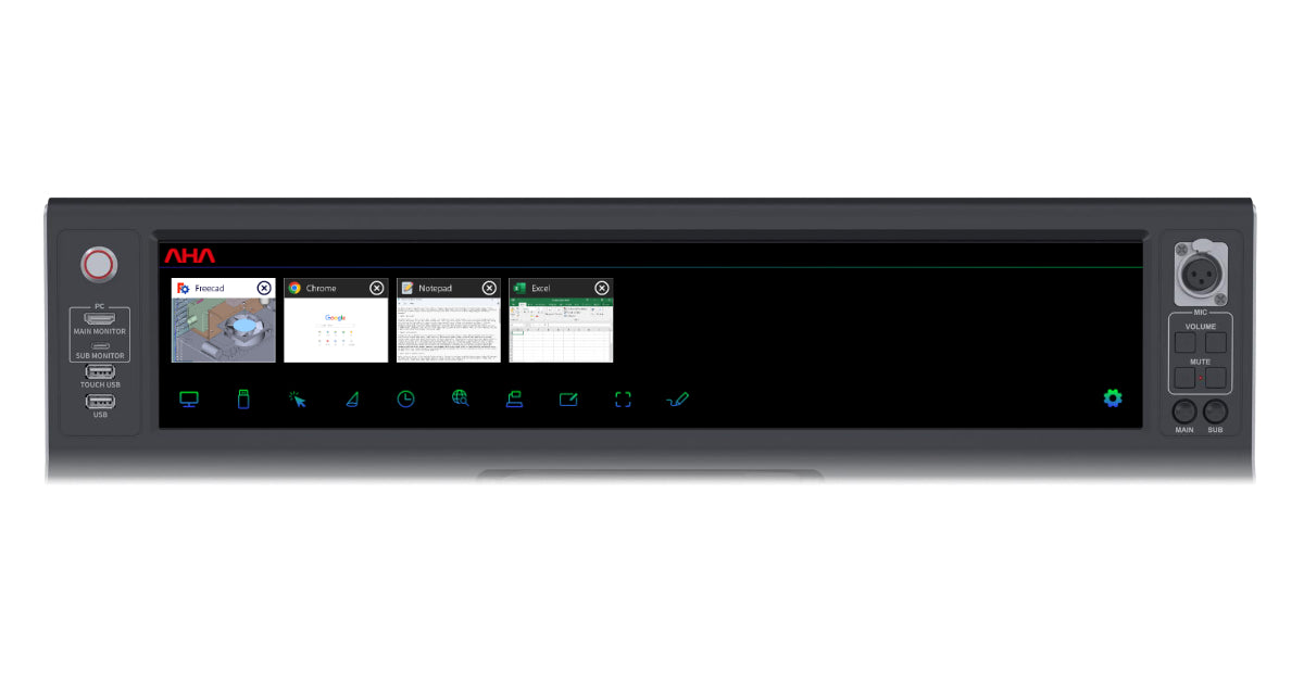 polyboard ISP Neo-Simpo | Das Interaktive Command Center | 23,8" UHD Main- & 19,1" Sub-Monitor | EMR & PCAP Dual-Touch | Die High-End Erweiterung für polyboard Smartboards.